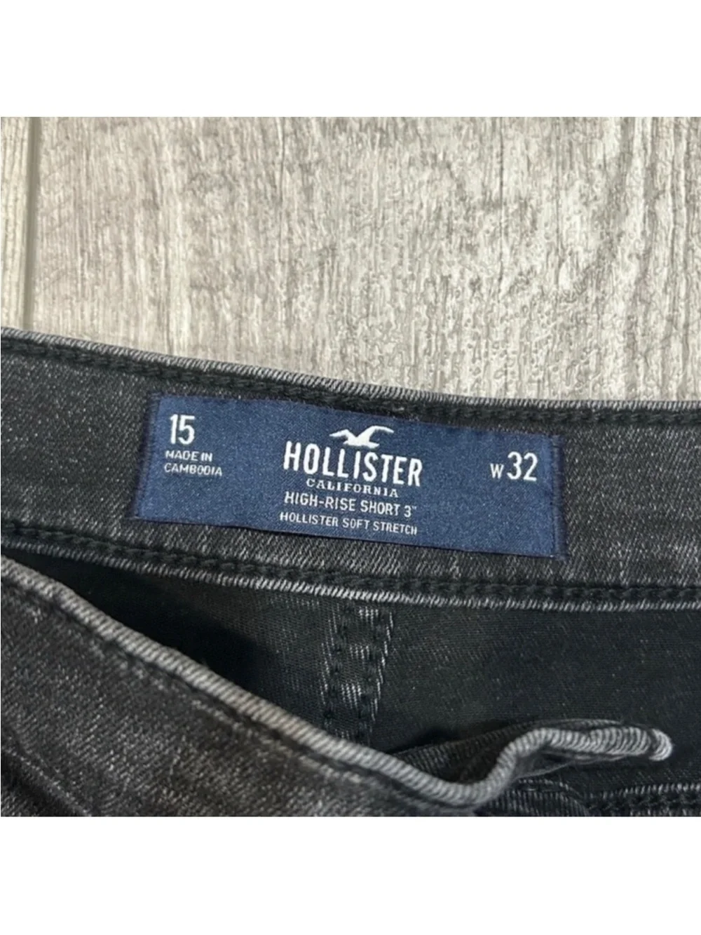 Hollister Black Denim Shorts